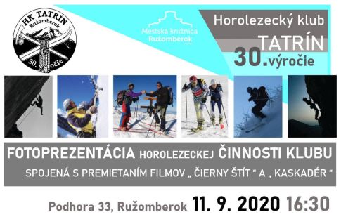 Horolezecký klub Tatrín predstaví 30 rokov svojej činnosti