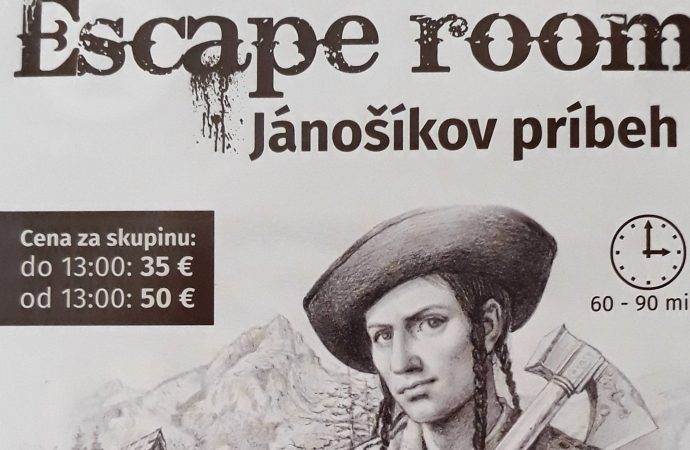 Escape room Jánošíkov príbeh! Takúto novinku má pre vás Turistické centrum Terchová