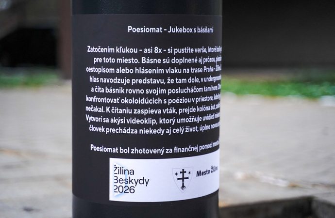 Prvý Poesiomat na Slovensku je v Žiline, podobný sa nachádza v Prahe, New Yorku či Manile